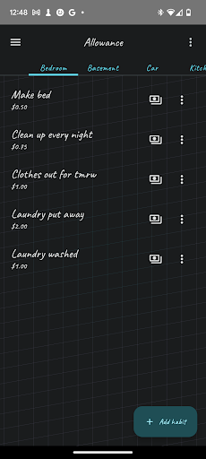 Allowance: Pay Yourself Screen 2