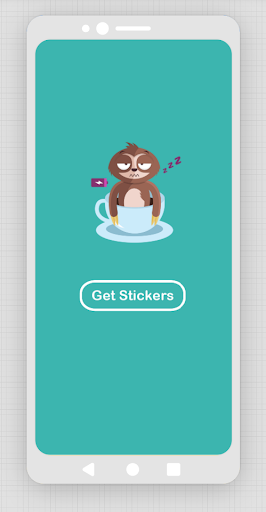 Android application WASticker - Stickers For Sloth screenshort