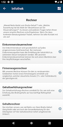 Meine Steuern und Finanzen APP Screen 2