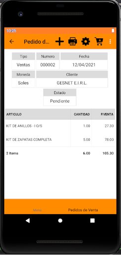 Android application GesNet screenshort