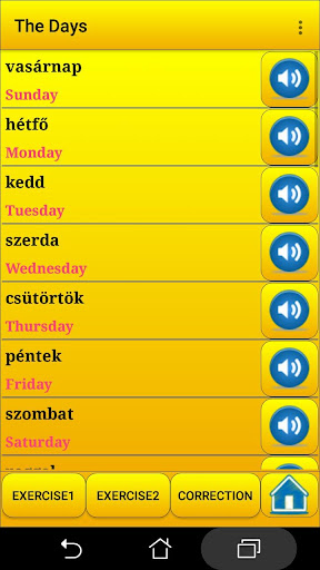 Learning Hungarian language Screen 3