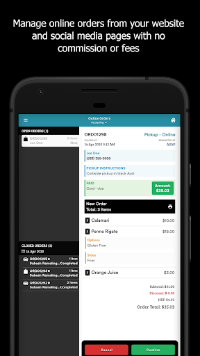 Android application CPOS Order Manager screenshort