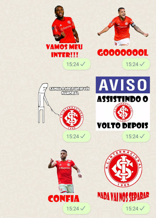 Android application Stickers Engraçados Inter screenshot