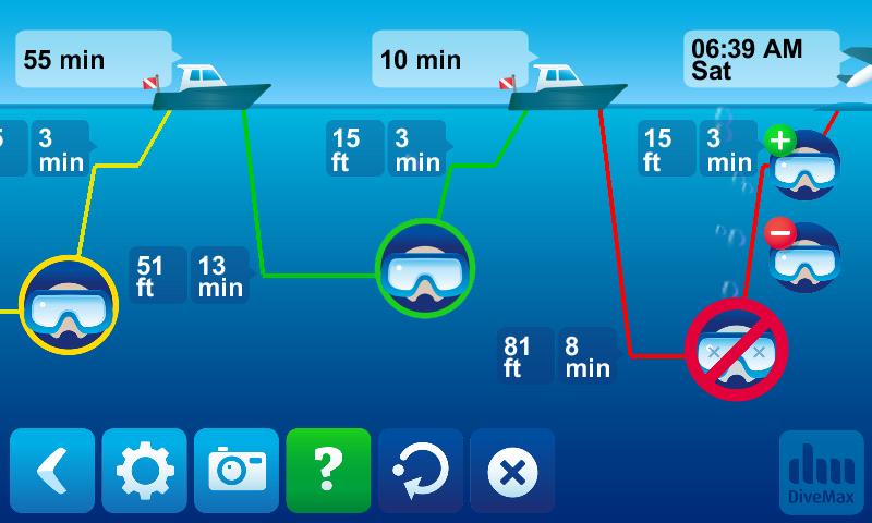 Android application DiveMax AIR Dive Planner screenshort