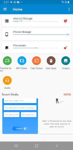 Android application File Manager screenshort