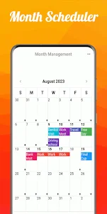 Time Manager & Month Scheduler