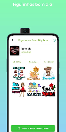 Figurinhas Bom Dia boa noite Screen 3