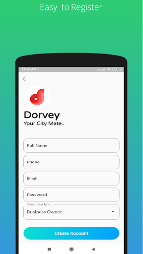 Android application Dorvey Business screenshort