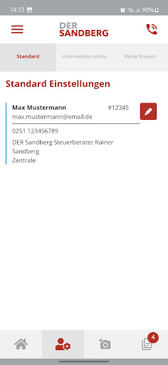 Der Sandberg Steuerberater Screen 2