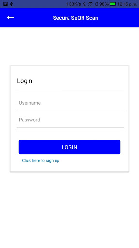 SECURA SeQR Scan Screen 2