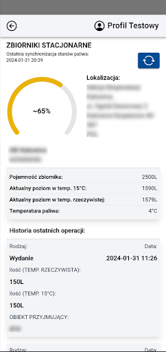 Android application Monitoring paliwa screenshort