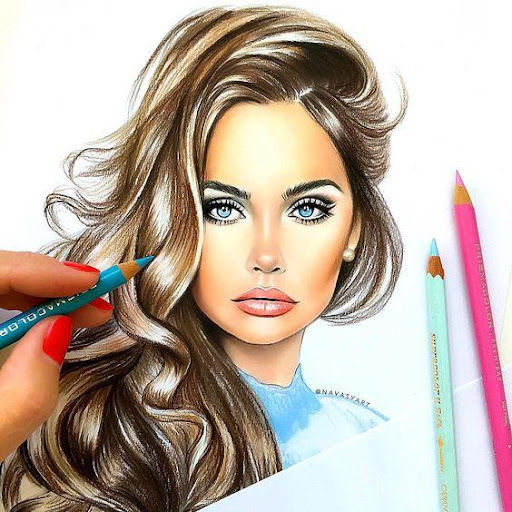 Drawing Realistic Hair style Screen 2