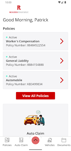 Rogers Insurance Agency Online Screen 2