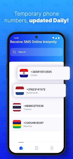 Receive SMS Temporary number Screen 3