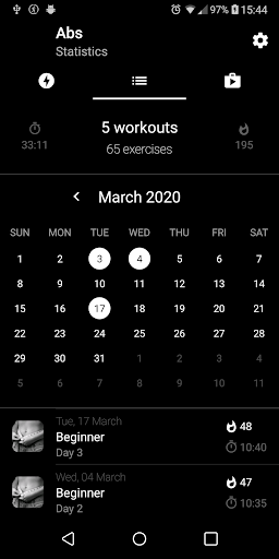 Screenshot of Six Pack in 30 Days