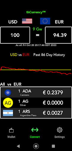 thCurrency™ Screen 3