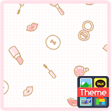 핑크 메이크업 패턴 카카오톡 테마 icon