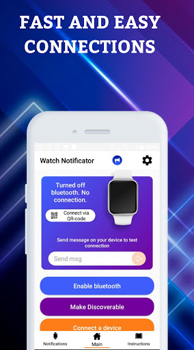 Smartwatch Bluetooth Notifier:sync watch 121.0 screenshots 1