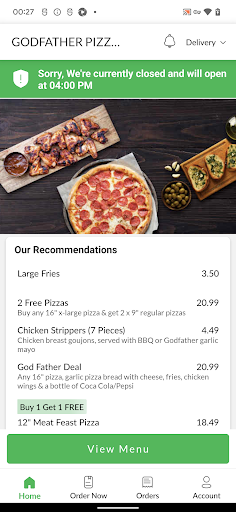GODFATHER PIZZA BURTON Screen 2