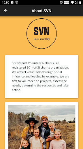 Shreveport Volunteer Network Screen 3