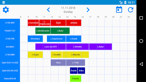 Android application FFFScheduler screenshort