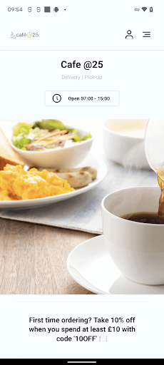 Android application Cafe @ 25 screenshort