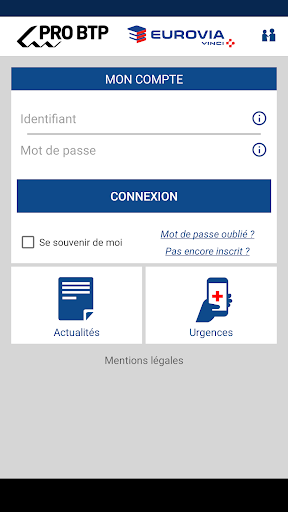Android application EUROVIA Santé screenshort