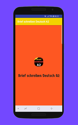 Android application Brief schreiben Deutsch A2 screenshort