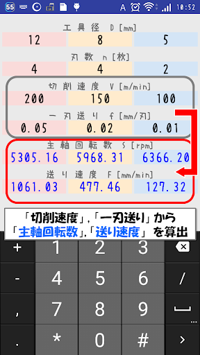 3パターン切削条件計算