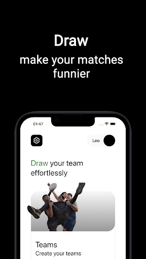 Android application yTeam: Team drawer screenshort