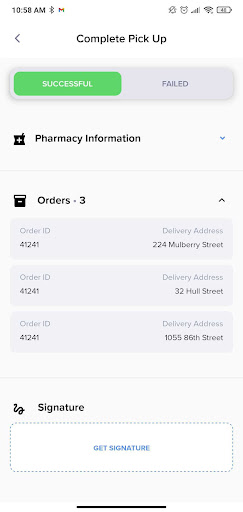 Medzoomer Courier Screen 2