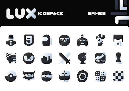 Pack d'icônes noir LuX