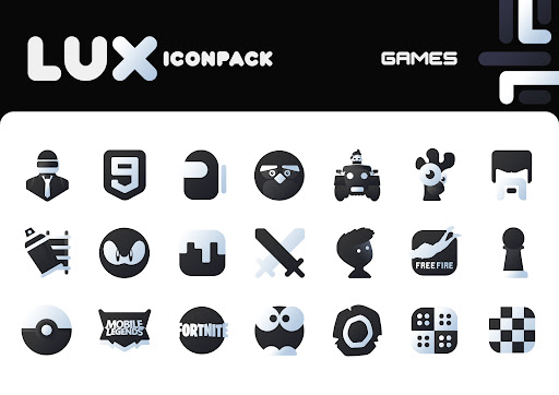 LuX Black Icon Pack