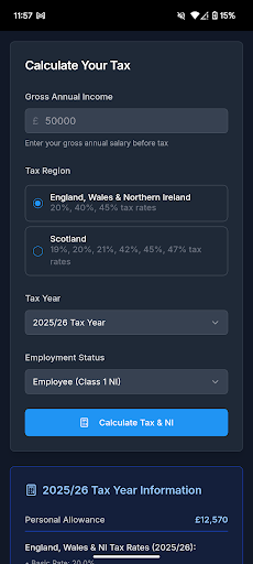 UK Tax Calculator Premium Screenshot 4 - AppWisp.com
