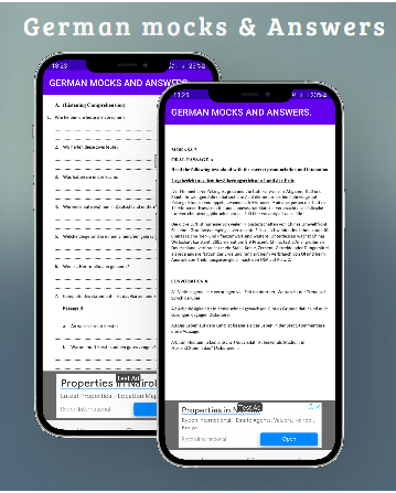 Android application German: mocks papers & answers screenshort