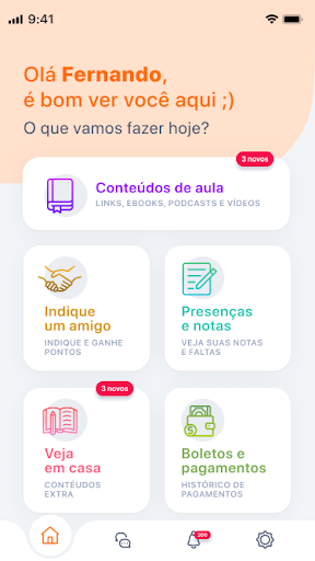 Android application F10 Smart Aluno screenshort