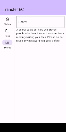 transferec: securely send file Screen 3