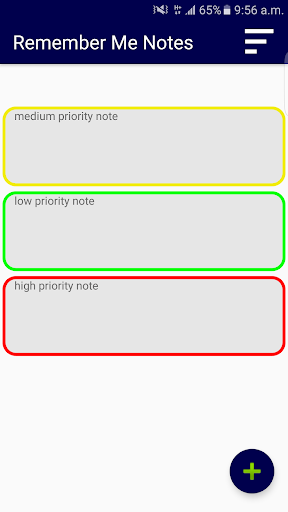 Android application Remember Me Notes screenshort