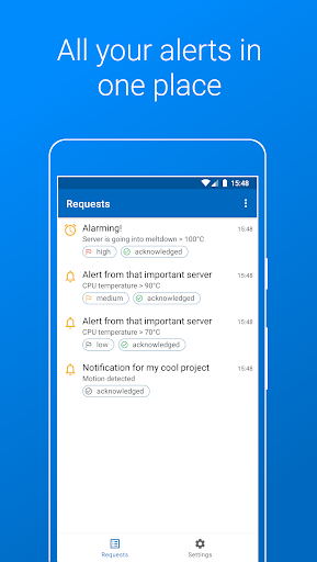 Android application Cloud Notify - dev tool screenshort
