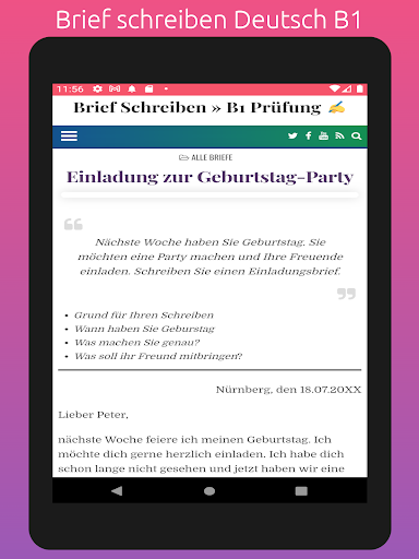 Deutsch B1 Brief schreiben