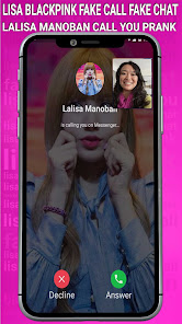Captura de Pantalla 20 Lisa Blackpink Fake Call, Chat android