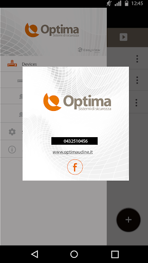 Android application Optima Sistemi srl EasyView screenshort