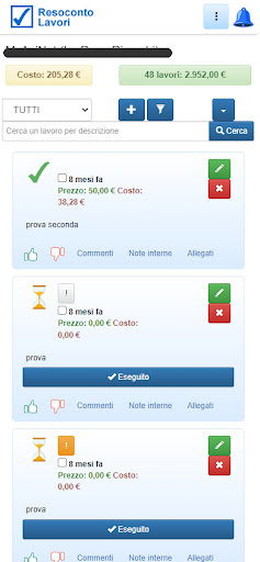 Resoconto Lavori Screen 2