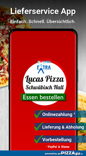 Android application Lucas Pizza Extra Schwäbisch H screenshort