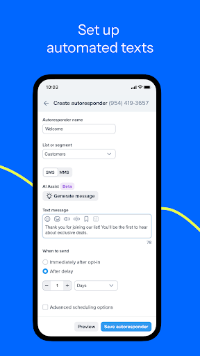 Screenshot of SimpleTexting