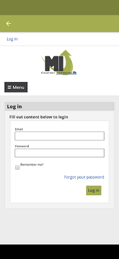 MI Courier Services Screen 2