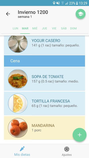 Android application Comedor CBS screenshort