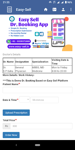 Android application Simple Dr. Booking Apps screenshort