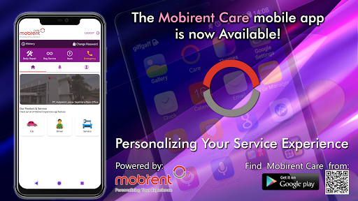 Android application Mobirent Care screenshort