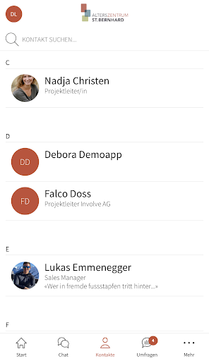 St. Bernhard App Screen 2